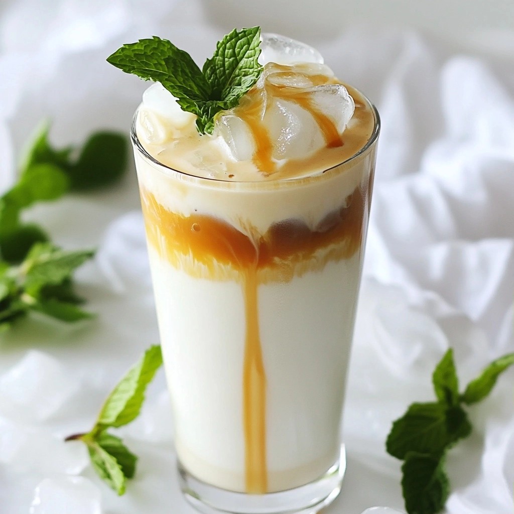 Refreshing Starbucks DIY Iced Vanilla Mint Latte Recipe