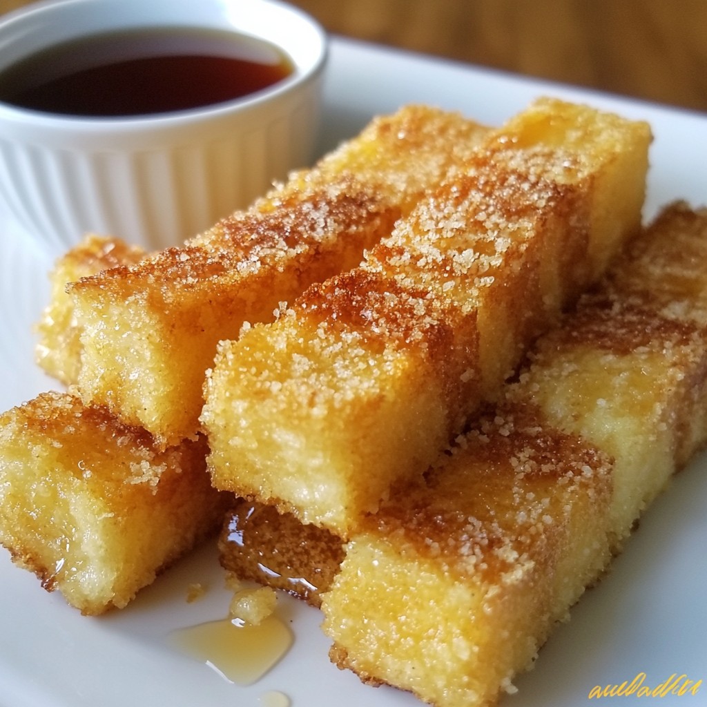 Crispy homemade fast food French Toast Sticks Recipe