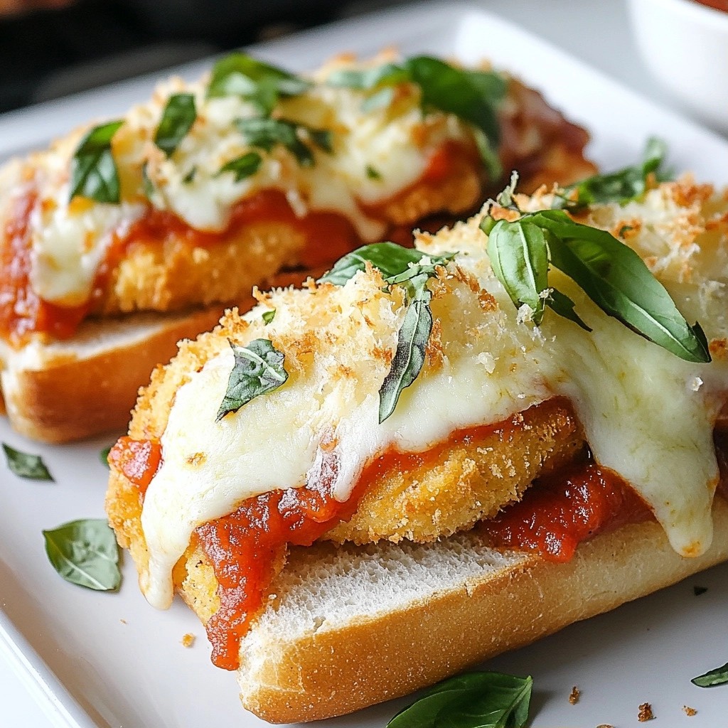 Cheesy Homemade Fast Food Chicken Parmesan Sub Delight