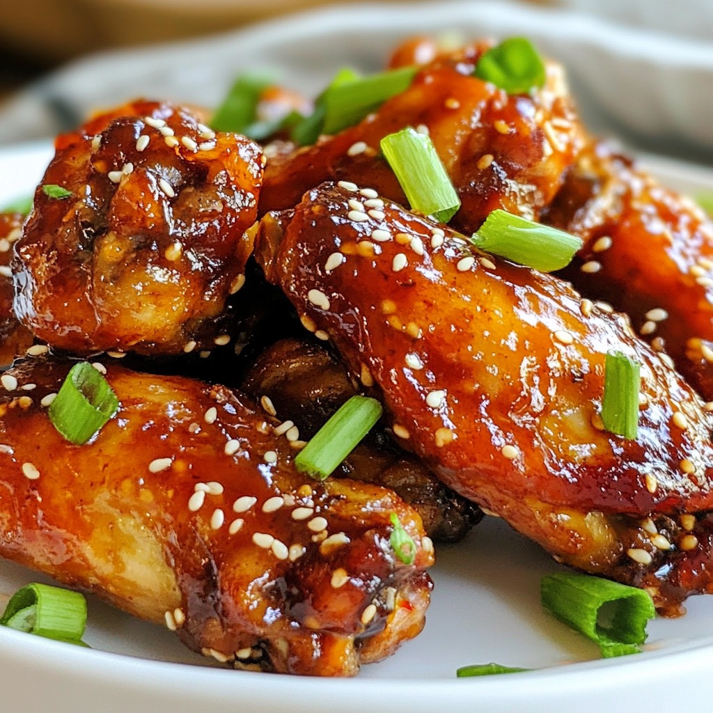 Spicy Copycat Recipes Korean BBQ Chicken Wings Delight