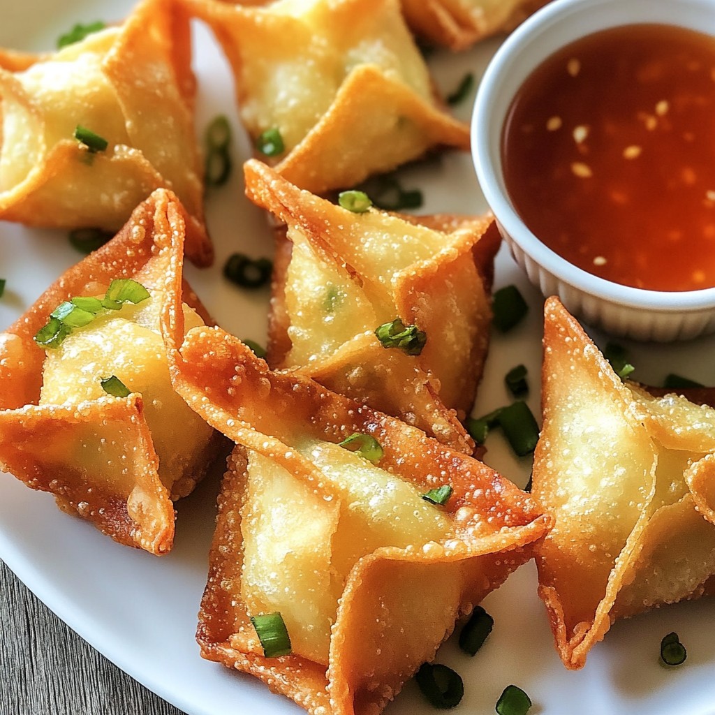 Savory restaurant-style Crab Rangoon Crispy Delight