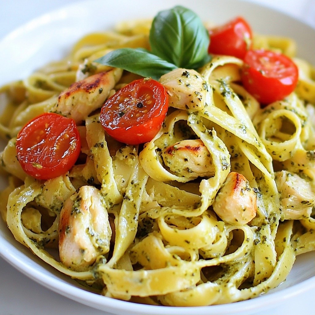 Creamy Copycat Recipes Chicken Pesto Pasta Delight