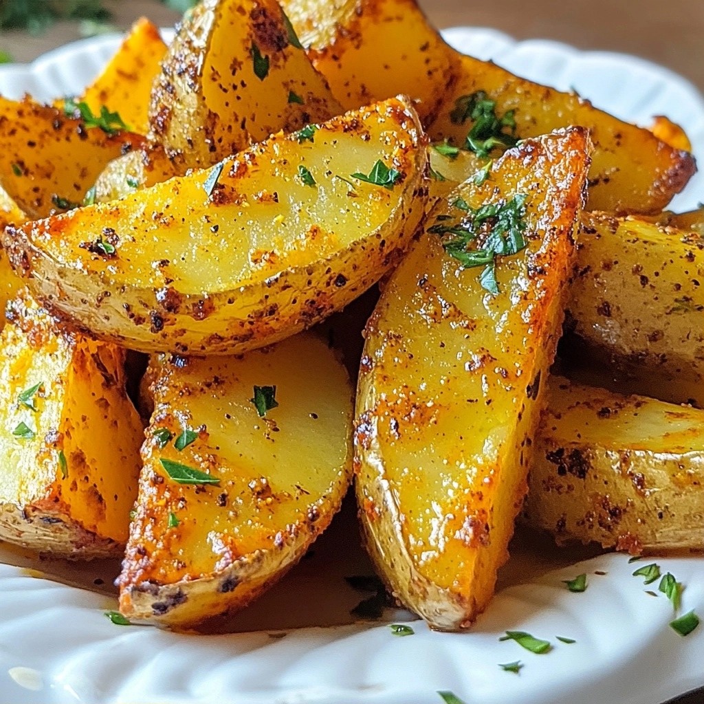 Crispy Homemade Fast Food Potato Wedges Delight