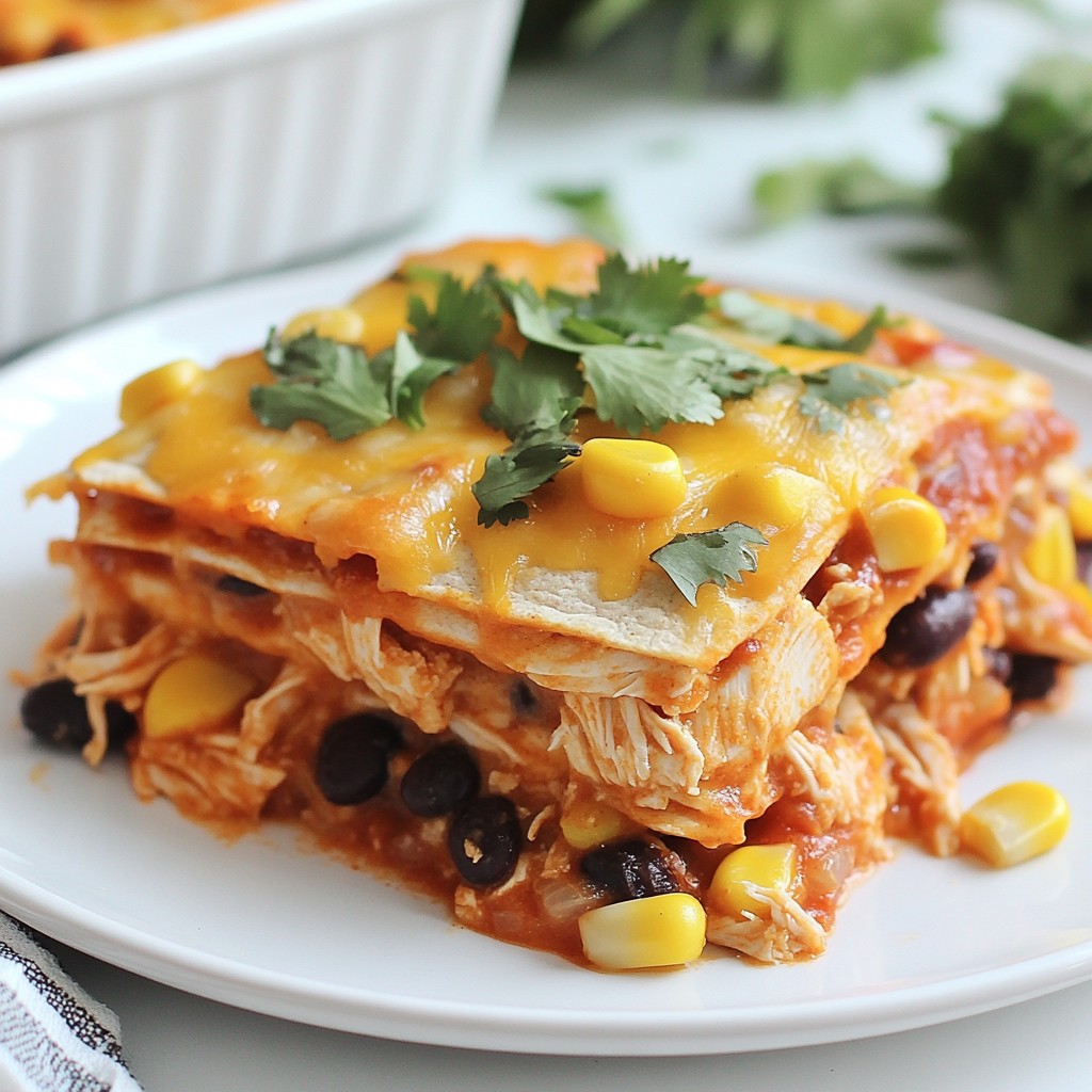 Hearty Restaurant-Style Chicken Enchilada Casserole Delight