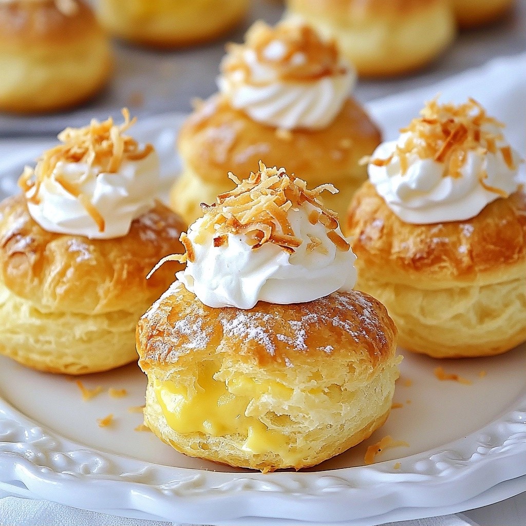 Fluffy Copycat Recipes Coconut Cream Puffs Delight