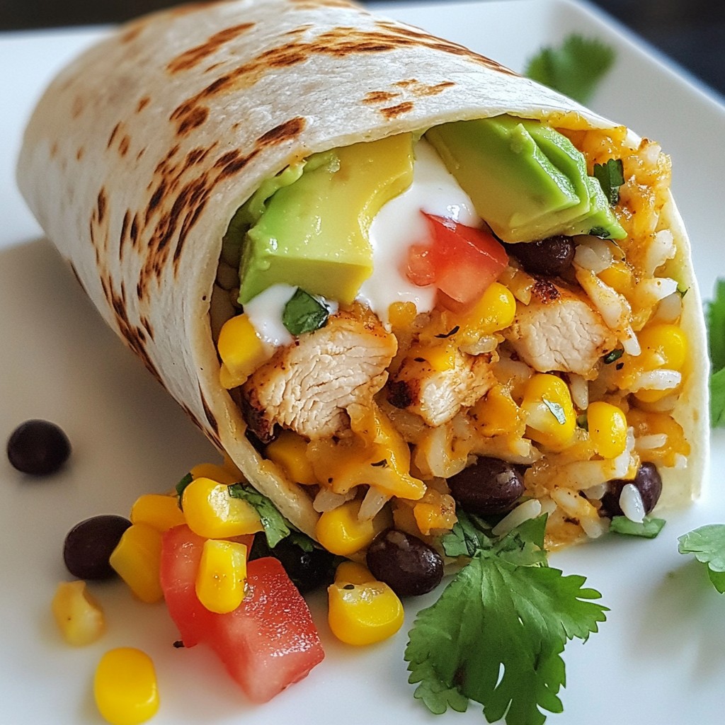 Juicy Homemade Fast Food Chicken Burrito Delight