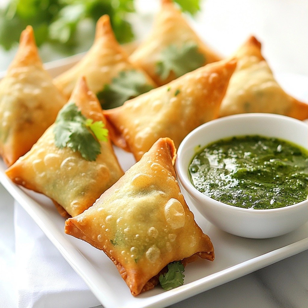 Crispy Homemade Fast Food Chicken Samosa Rolls Recipe