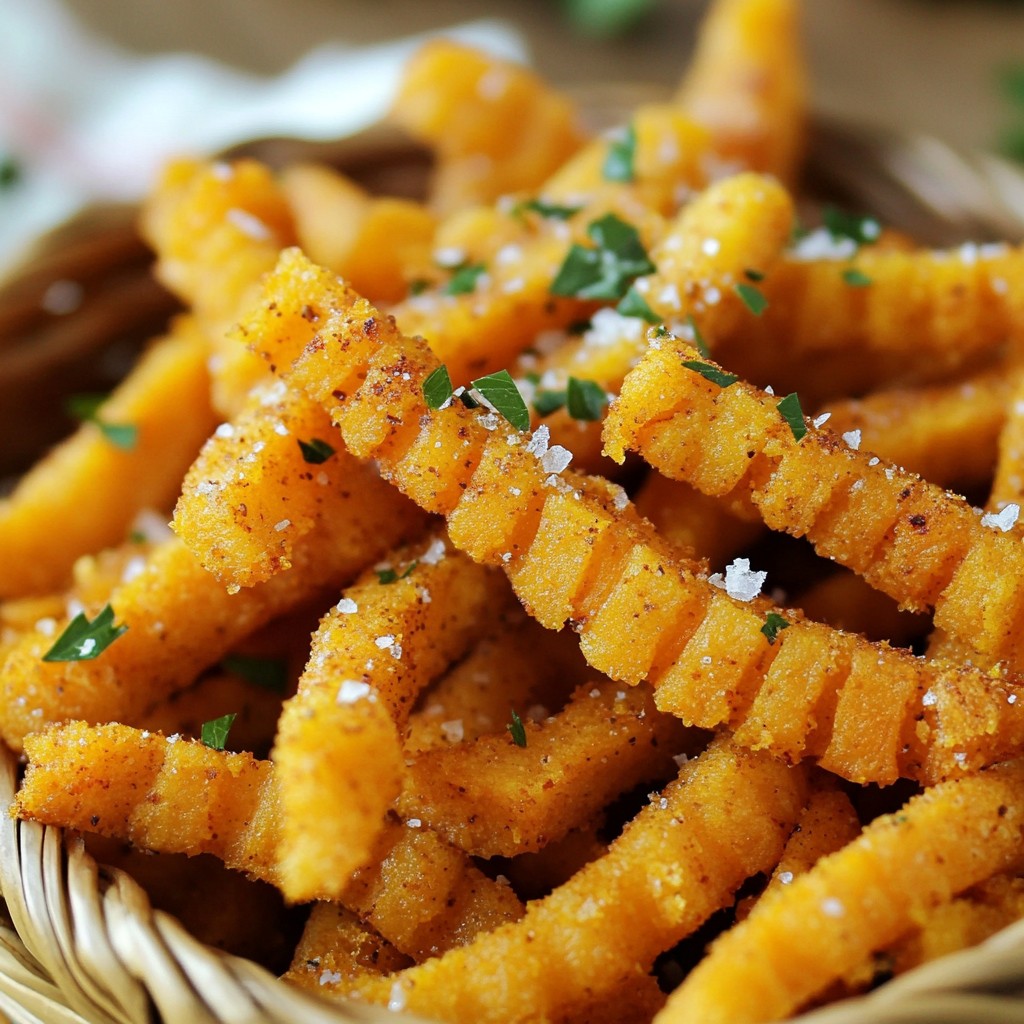 Crispy homemade fast food Sweet Potato Fries Recipe