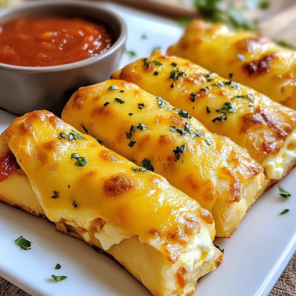Cheesy Restaurant-Style Stuffed Breadsticks Delight