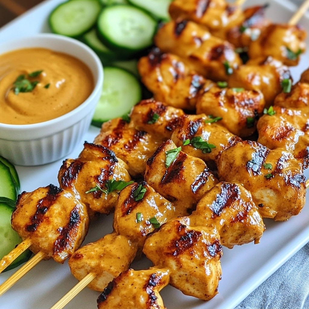 Crunchy Copycat Recipes Thai Chicken Satay Skewers