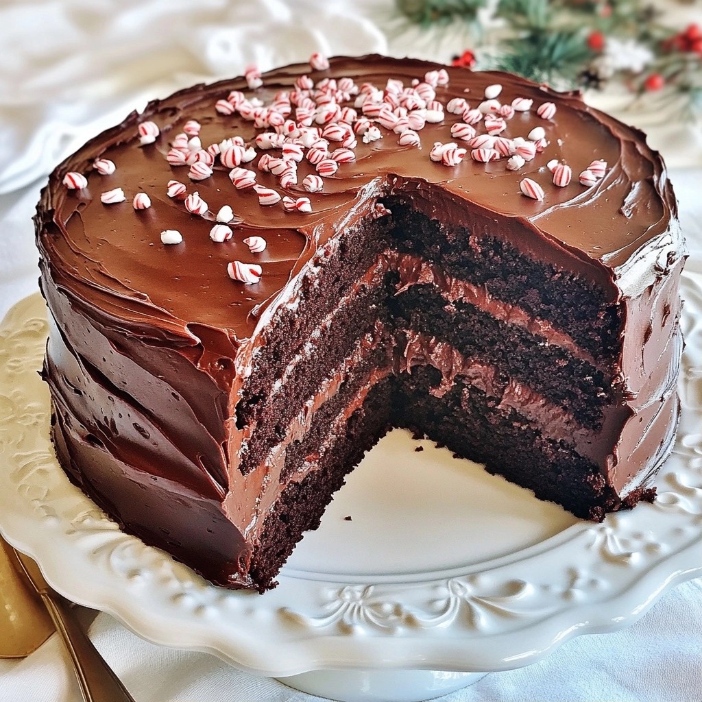 Decadent Copycat Recipes Chocolate-Peppermint Layer Cake