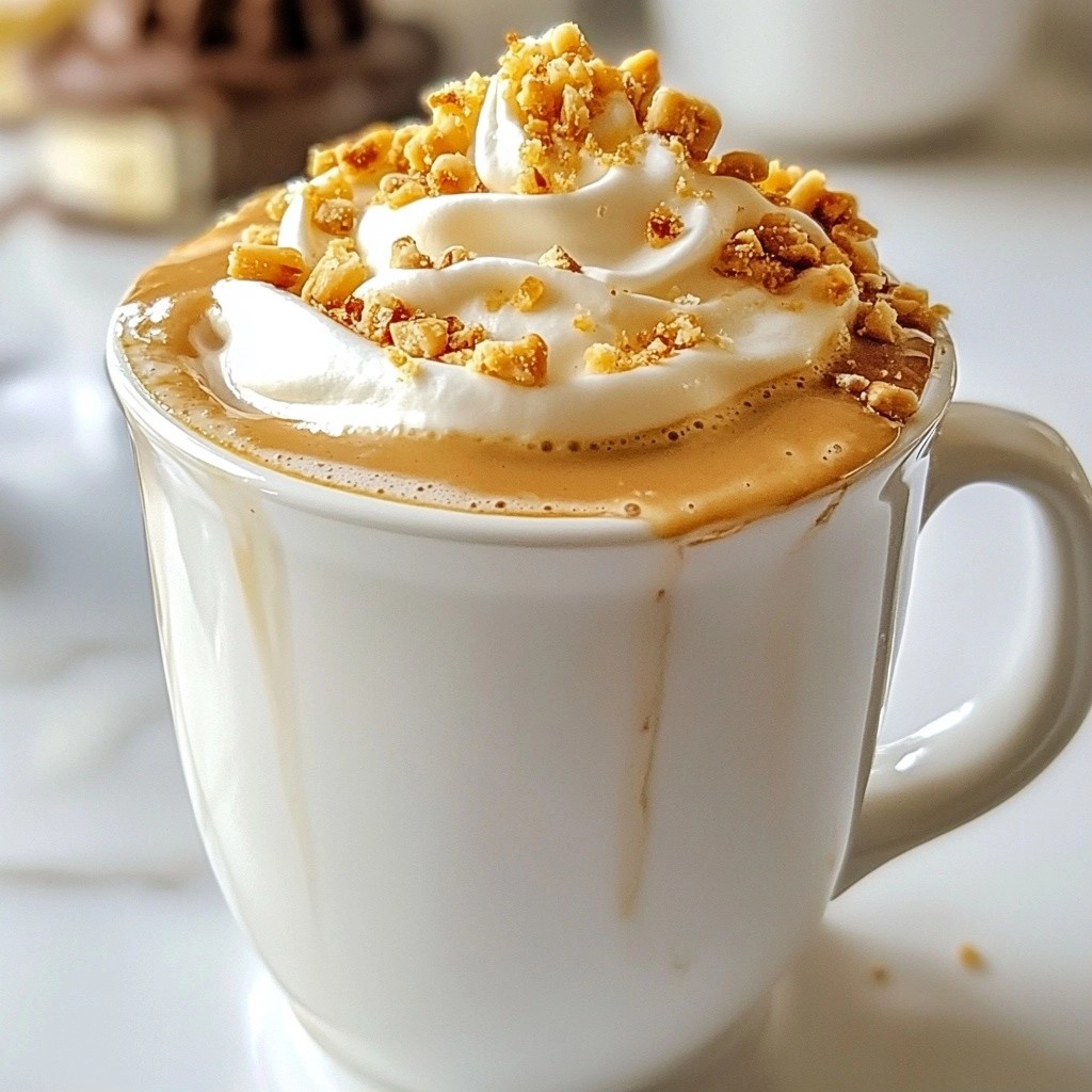 Frothy Starbucks DIY Toffee Nut Latte Delightful Drink