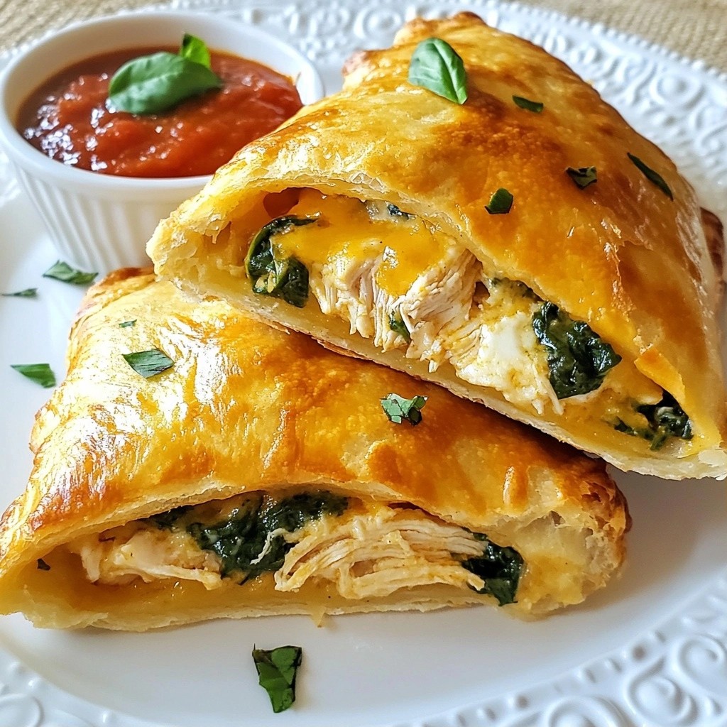Hearty Copycat Recipes Chicken and Spinach Calzones