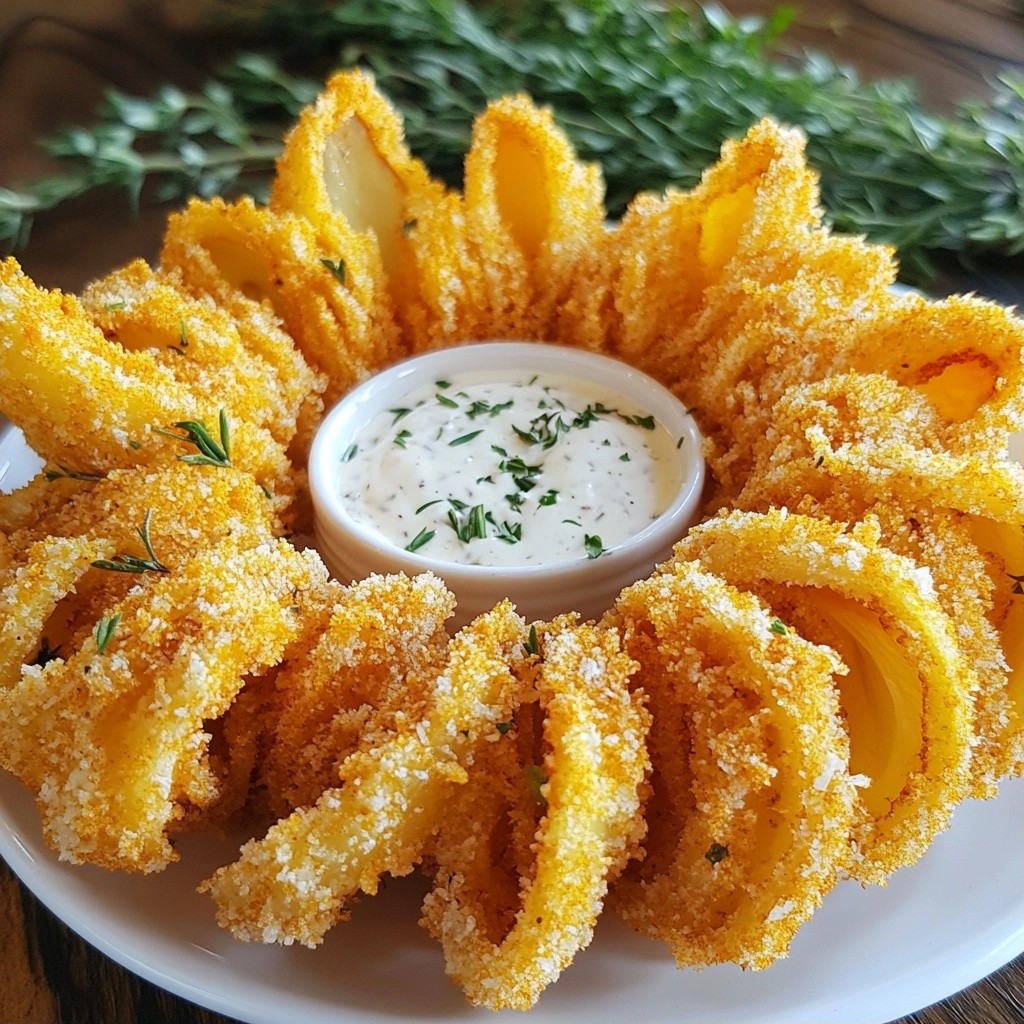 Crispy Restaurant-Style Blooming Onion Rings Delight
