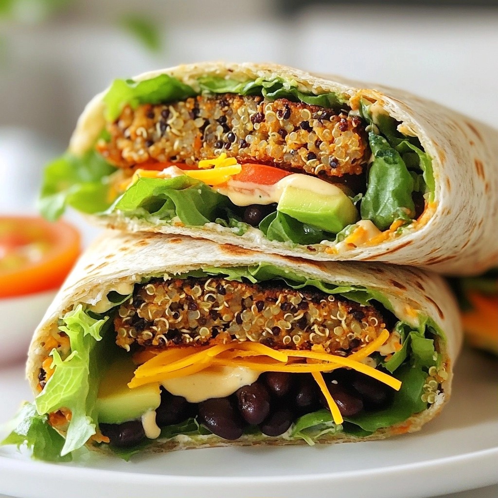 Juicy Homemade Fast Food Veggie Burger Wraps Recipe