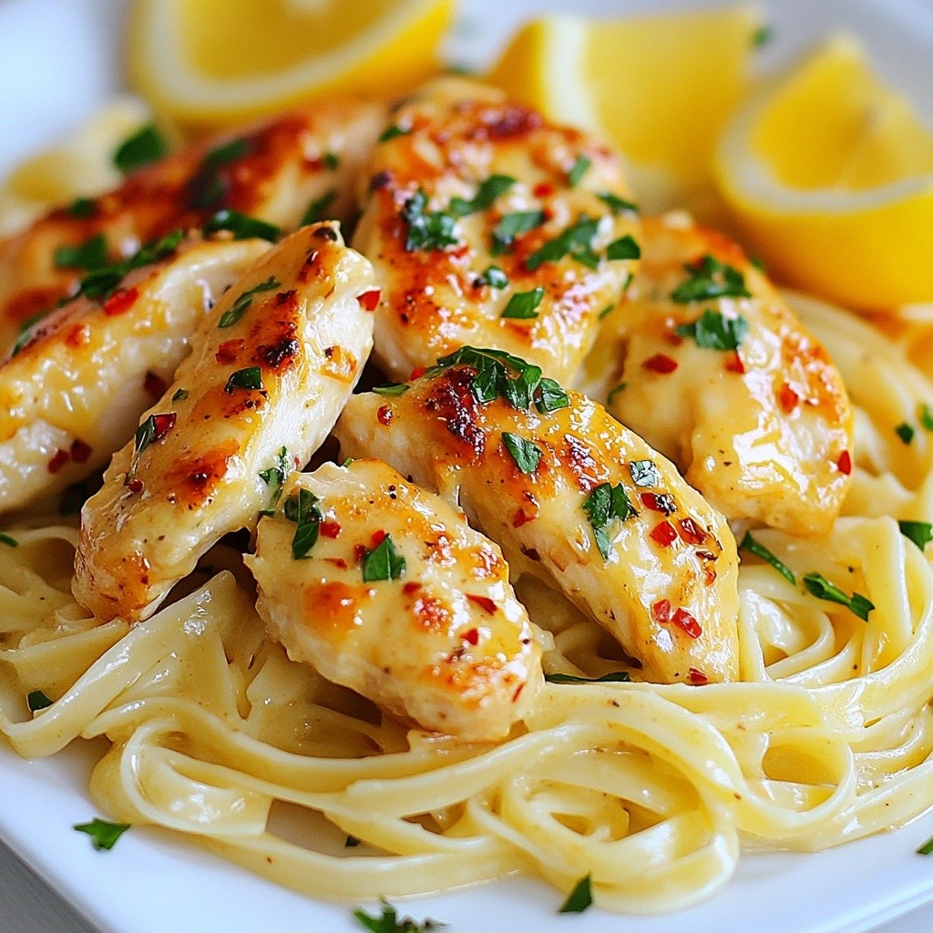 Juicy Olive Garden Copycat Chicken Scampi Recipe
