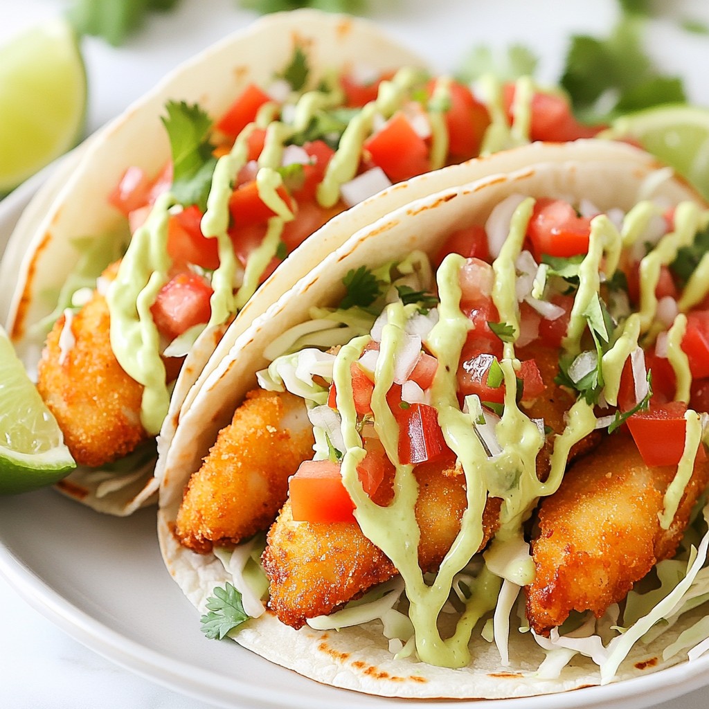 Crispy Homemade Fast Food Fish Tacos Recipe
